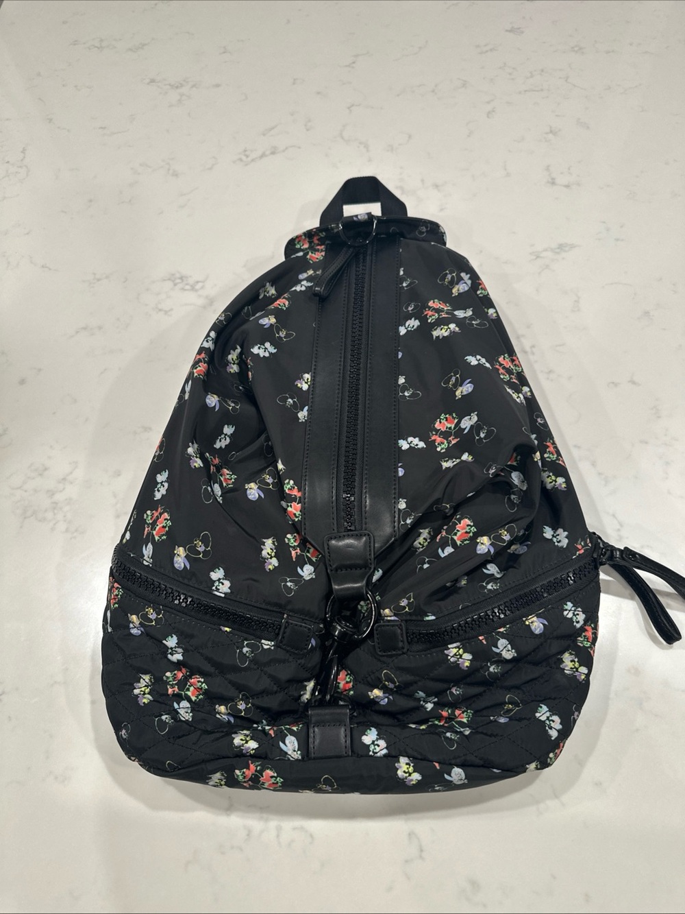 Rebecca Minkoff Floral Print Nylon Julian Backpack Bag - Flowers - Picture 14 of 14